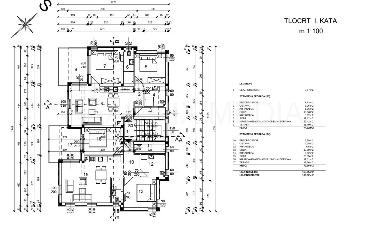 Apartman na moru  Prodaja  Privlaka  Privlaka