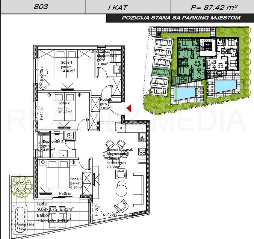 Luksuzni apartman  Prodaja  Sukošan  Sukošan