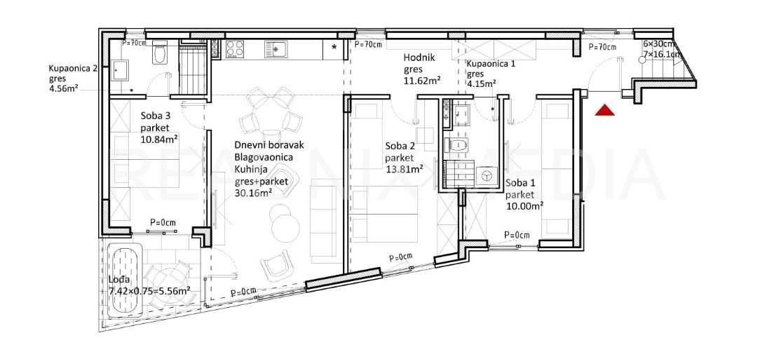 Luksuzni apartman  Prodaja  Sukošan  Sukošan