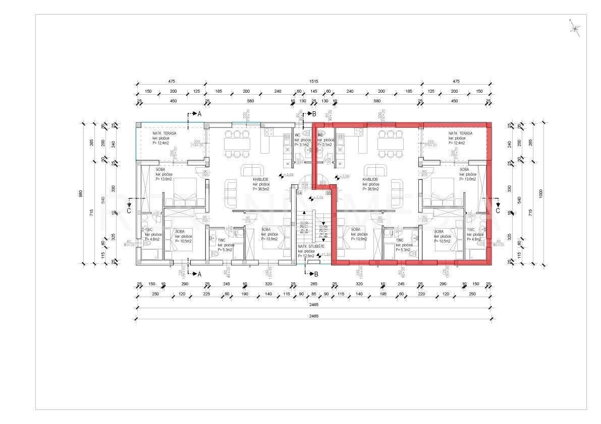 Apartman na moru  Prodaja  Privlaka  Privlaka