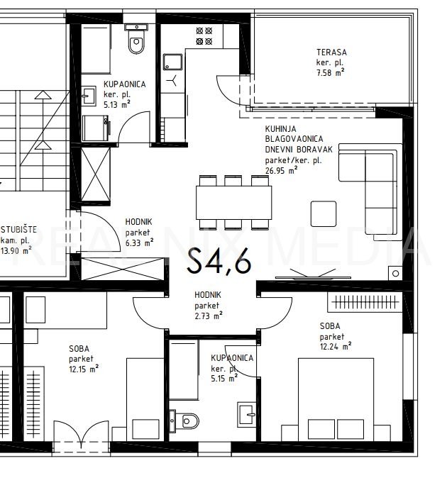 Apartman na moru  Prodaja  Privlaka  Privlaka